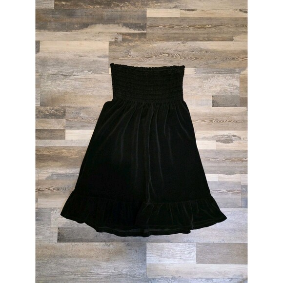 Vtg Juicy Couture Terrycloth Dress Pocket Women's Large L Black Made In USA Y2K - Picture 7 of 11